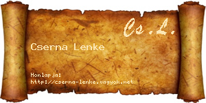 Cserna Lenke névjegykártya