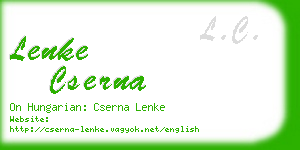 lenke cserna business card
